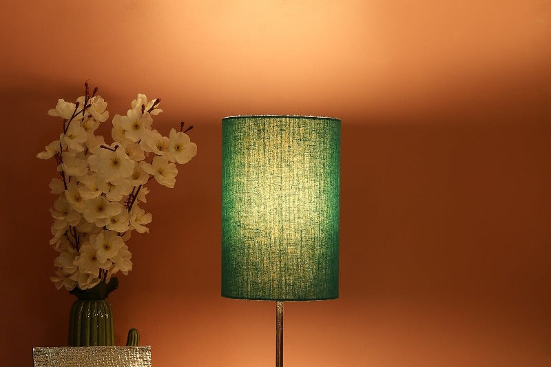 BTR CRAFTS Teal Cylinder Lamp Shade, Cotton Fabric, 6 Inches