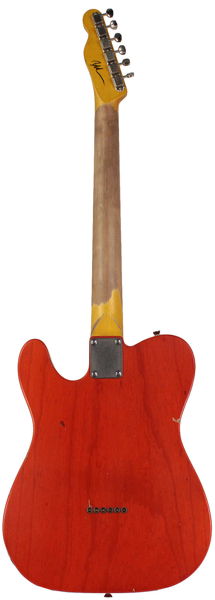 Nash T-63 Guitar, Gretsch Orange, Tortoise Shell, Light Aging