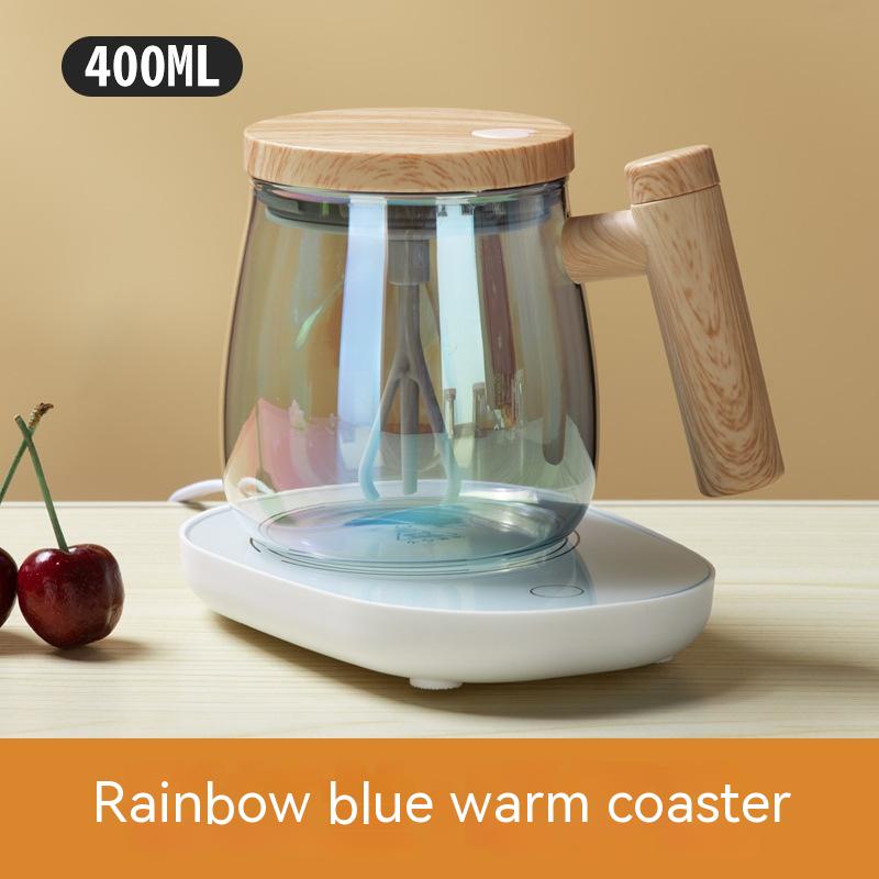 400ML Self Stirring Coffee Mug - Electric Mixing Glass Coffee Cup for Fast and Automatic Mixing