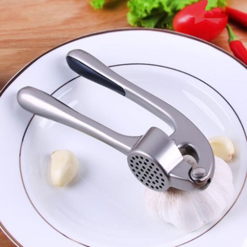 Manual Garlic Press Mashing Tool - Zinc Alloy Kitchen Gadget