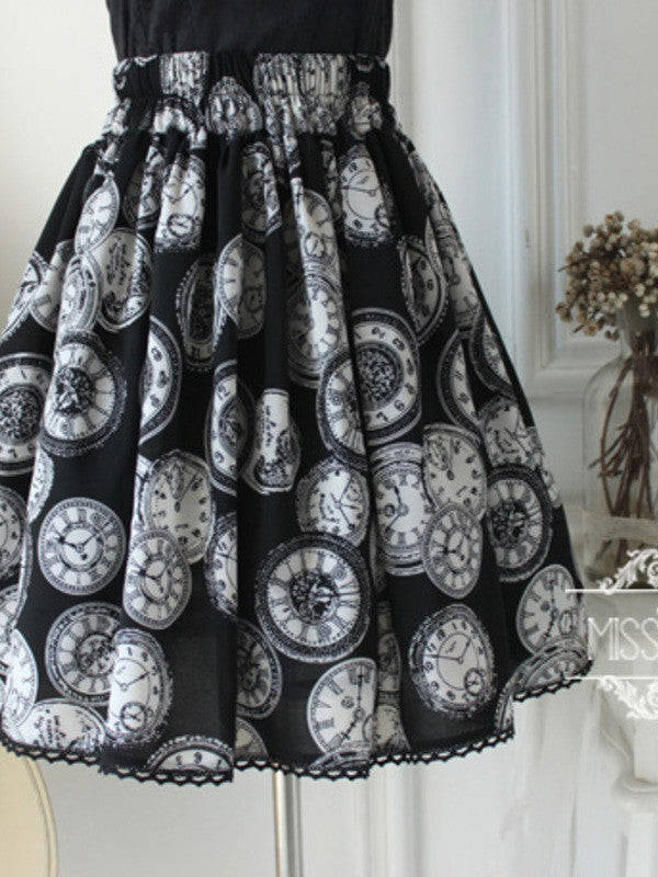Timeless Pocket Watch Pattern Tutu Skirt - Handmade Custom Design