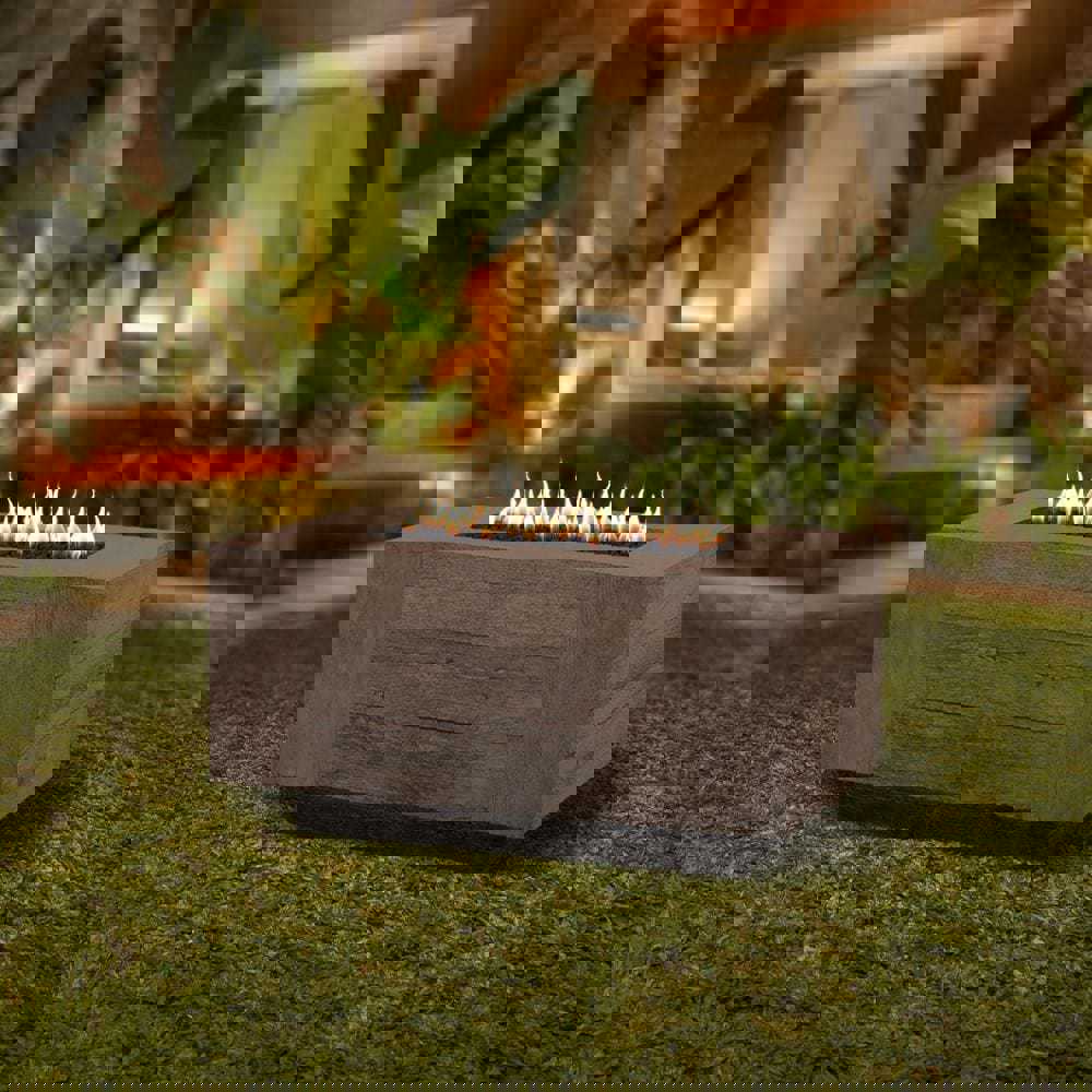 Top Fires Catalina Rectangular GFRC Gas Fire Pit - Electronic Ignition