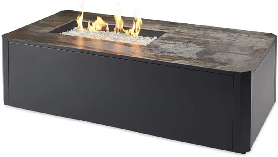 Outdoor GreatRoom KINNEY Rectangular Outdoor Gas Fire Pit Table KN-1224