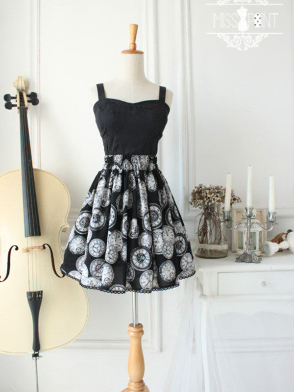 Timeless Pocket Watch Pattern Tutu Skirt - Handmade Custom Design