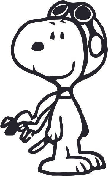 Snoopy Vinyl Wall Art Sticker Decal - Snoopy Goes Skiing