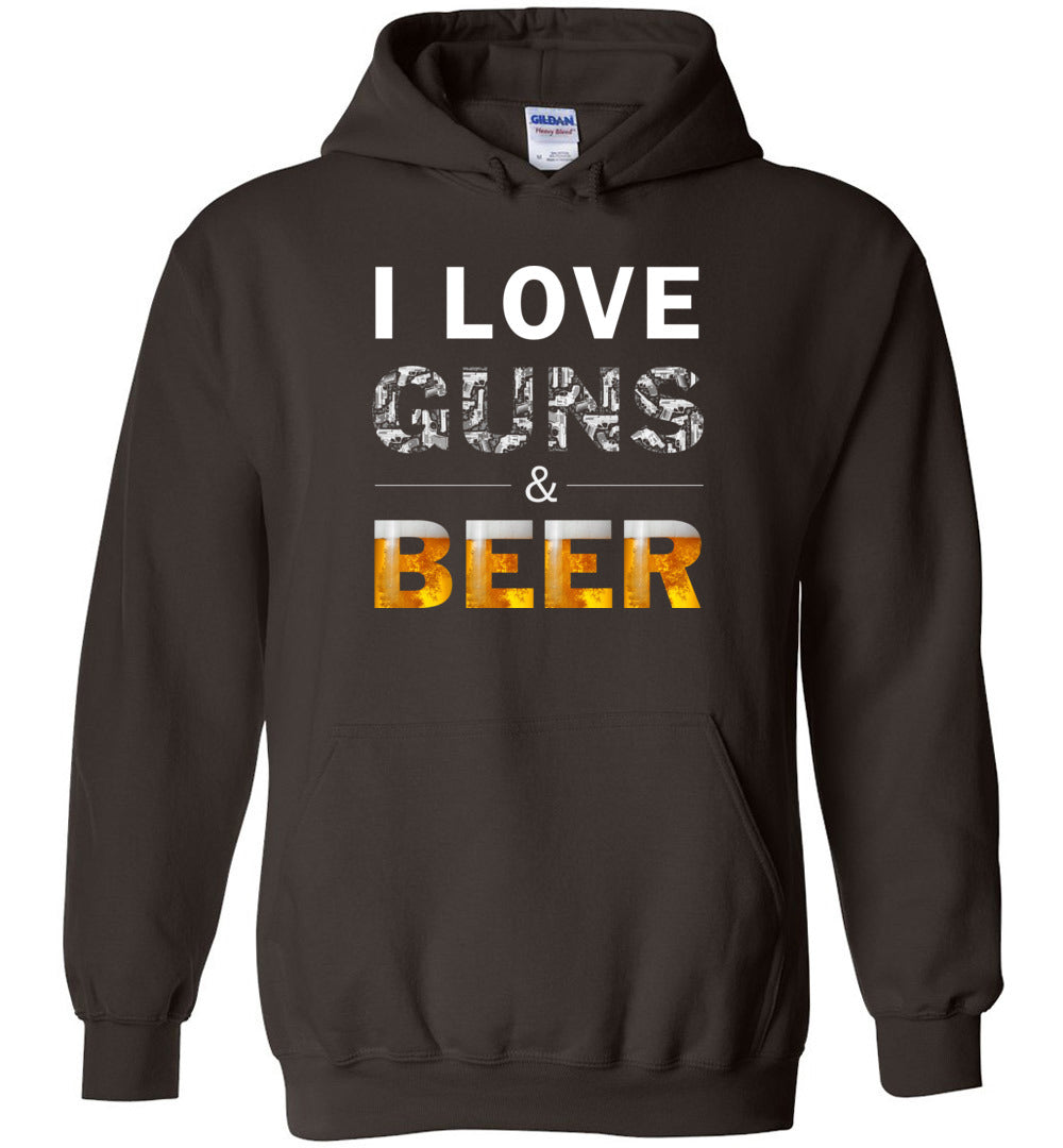 I Love Guns & Beer Men's Hoodie - Premium Quality & Unique Design