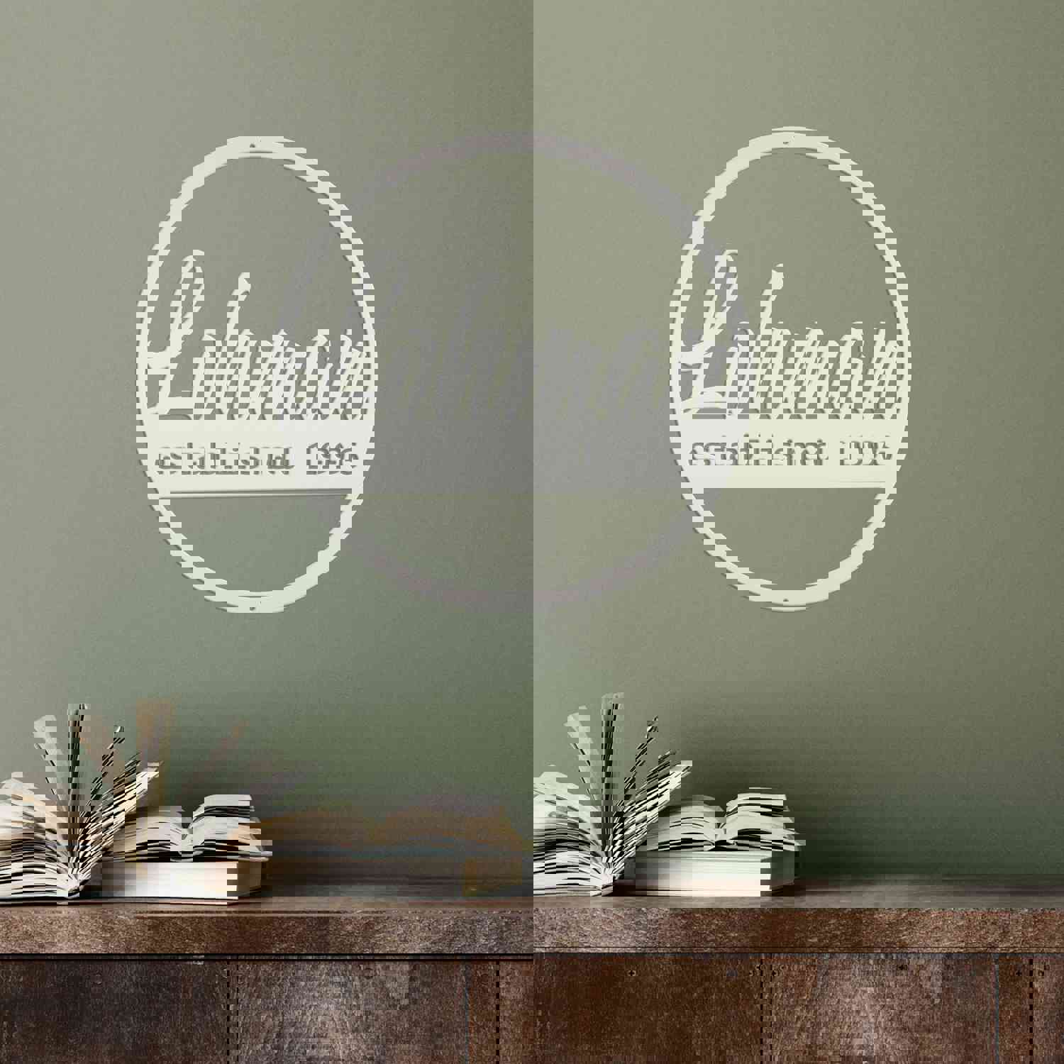 Personalized Family Name Monogram Sign - Custom Wall Decor for Home