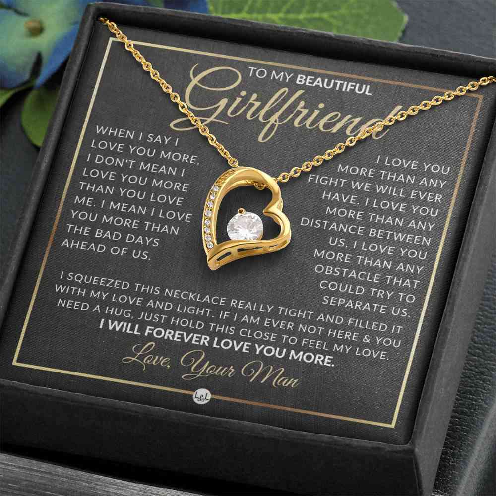 Romantic Open Heart Pendant Necklace - Perfect Gift for Girlfriend