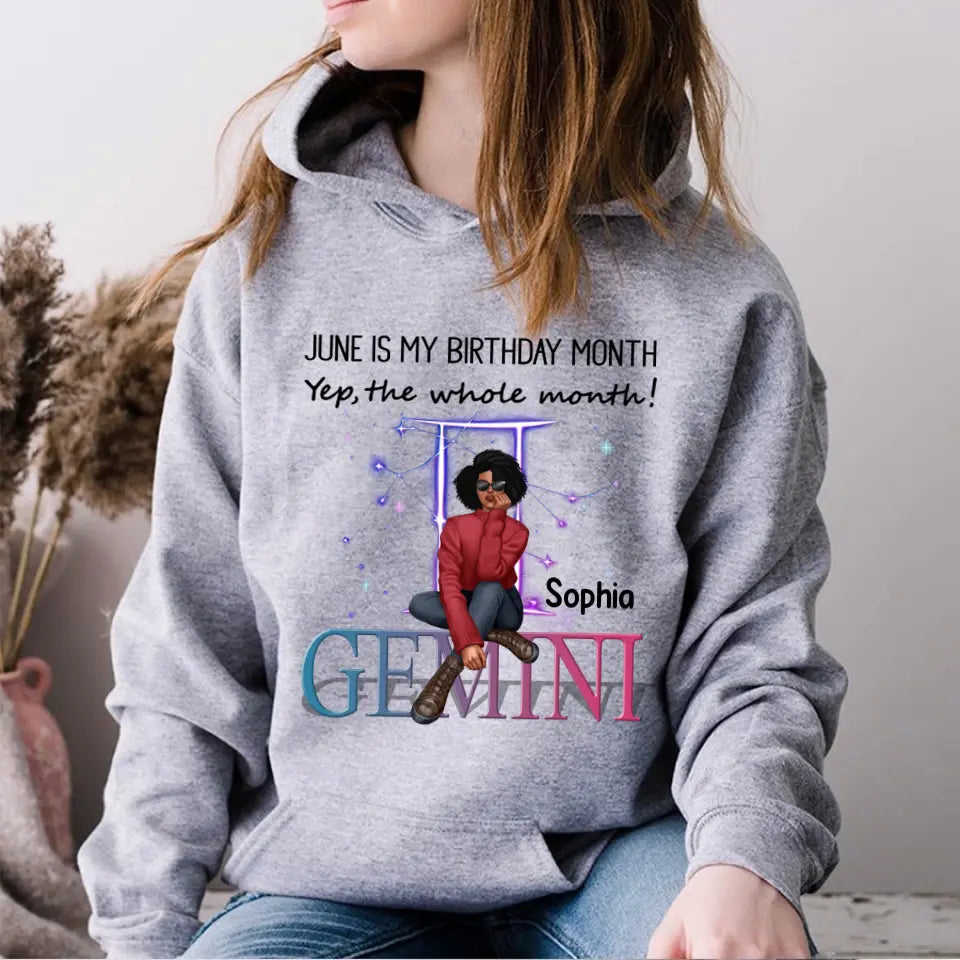 June Birthday Shirt - Custom Queen Born in June Tee for Women