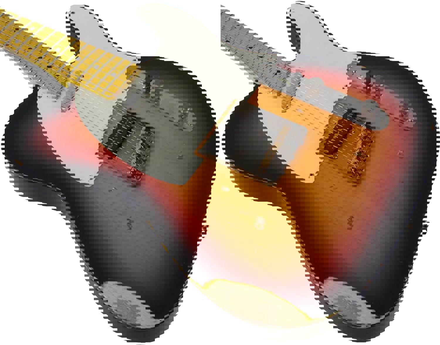 Nash T-57 Guitar, 3-Tone Sunburst, Medium Aging - Vintage Styled Tele Model