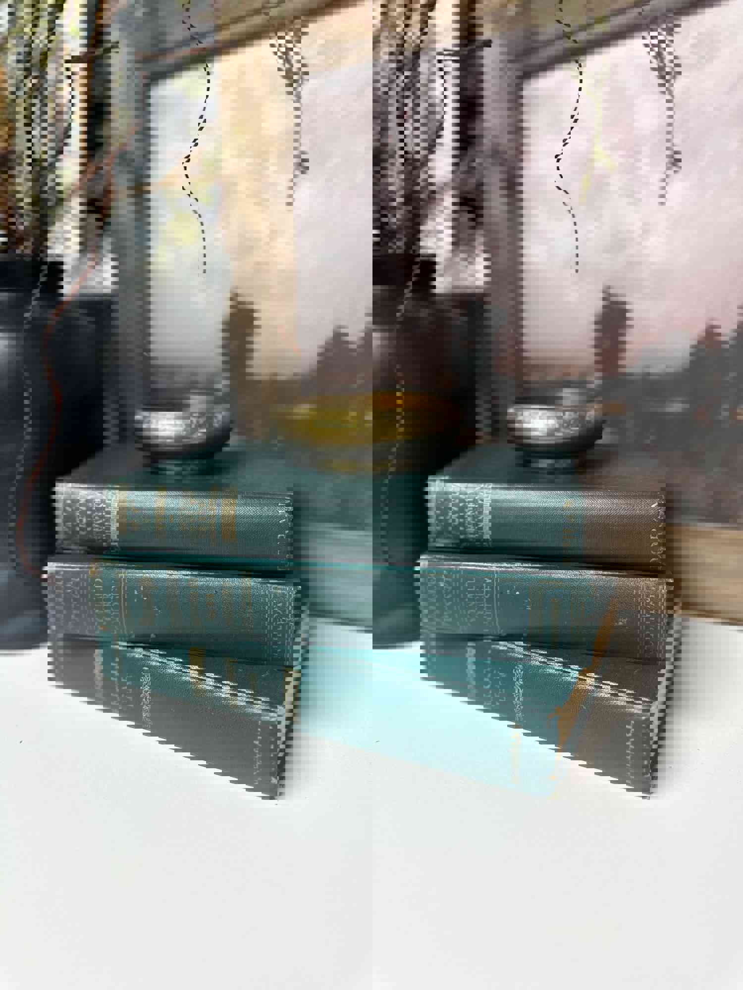 Green Vintage Books for Home Decor