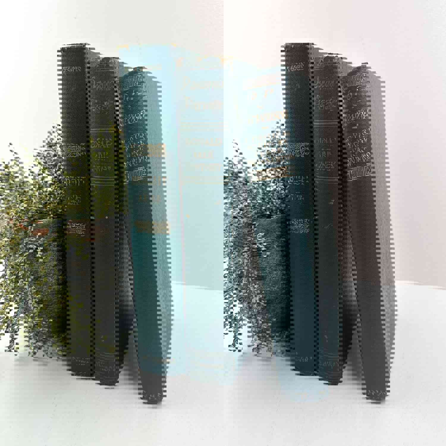 Green Vintage Books for Home Decor