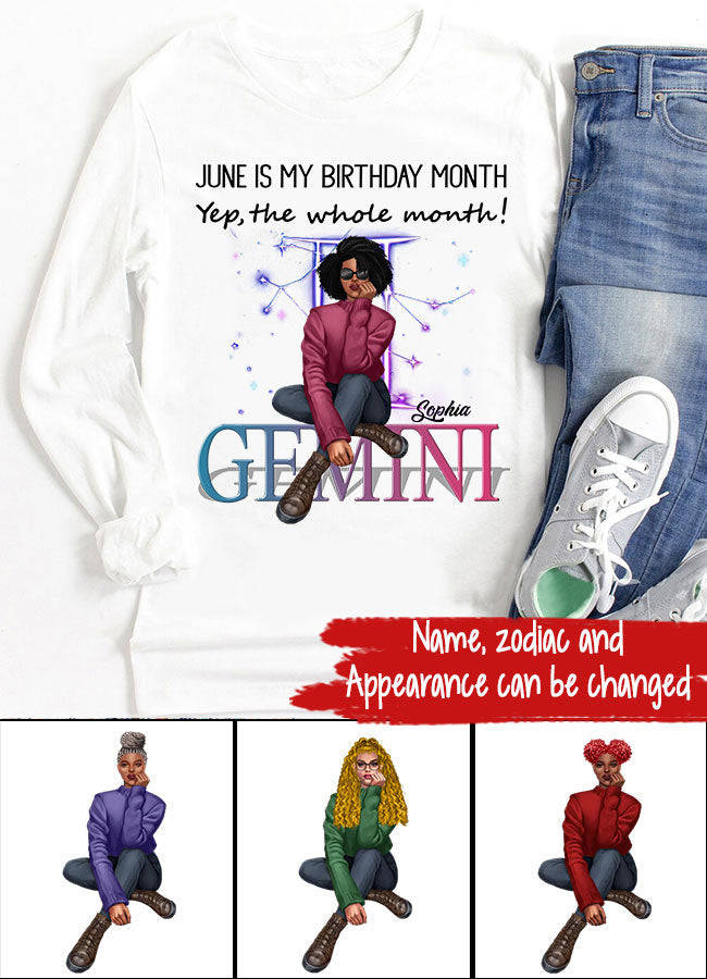 June Birthday Shirt - Custom Queen Born in June Tee for Women