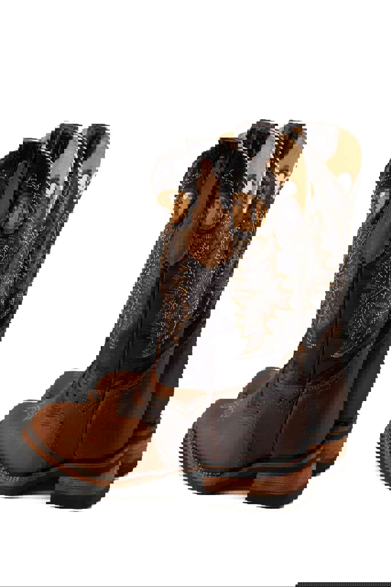 Est. 265 Crazy Rodeo Cowboy Boot - Genuine Leather Square Toe