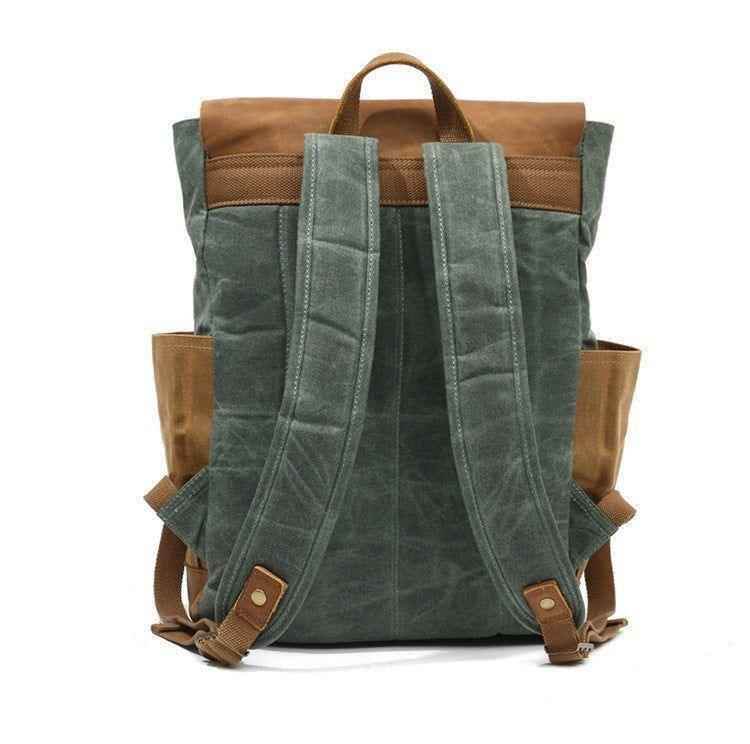 Vintage Waterproof Travel Cool Backpack - Large Capacity Canvas Laptop Bag