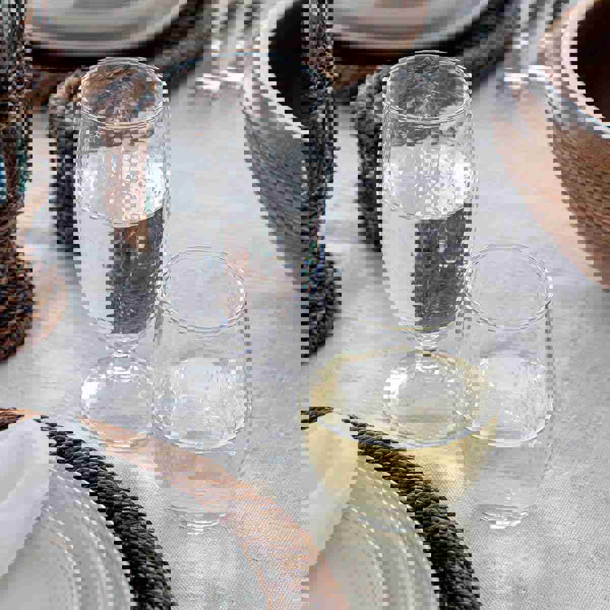 PURO CLEAR STEMLESS WHITE WINE GLASS