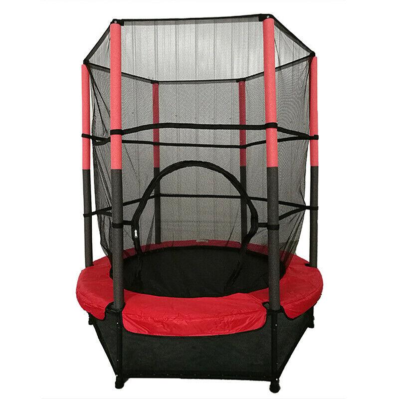 55inch Kids Trampoline with Safety Enclosure Net for Outdoor & Indoor Play