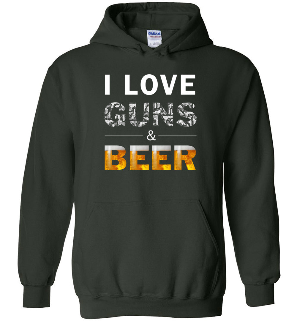 I Love Guns & Beer Men's Hoodie - Premium Quality & Unique Design