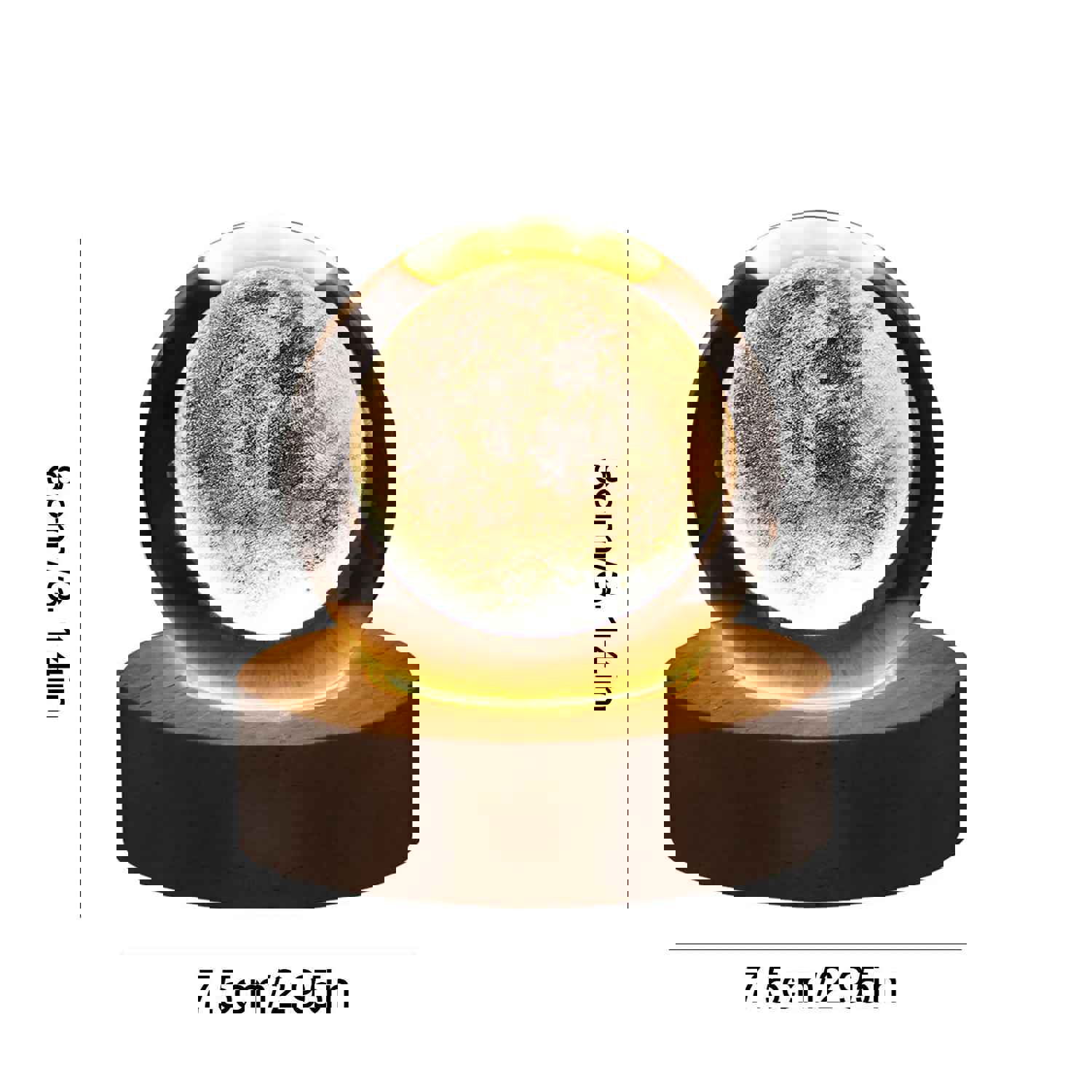 USB LED Night Light Galaxy Crystal Ball Table Lamp 3D Planet Moon Lamp for Home Decor