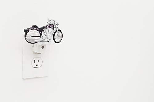 LED Motorcycle Night Light with Dusk-to-Dawn Sensor, Auto On/Off, Energy-Efficient