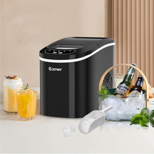 Mini Portable Compact Electric Ice Maker Machine - Black