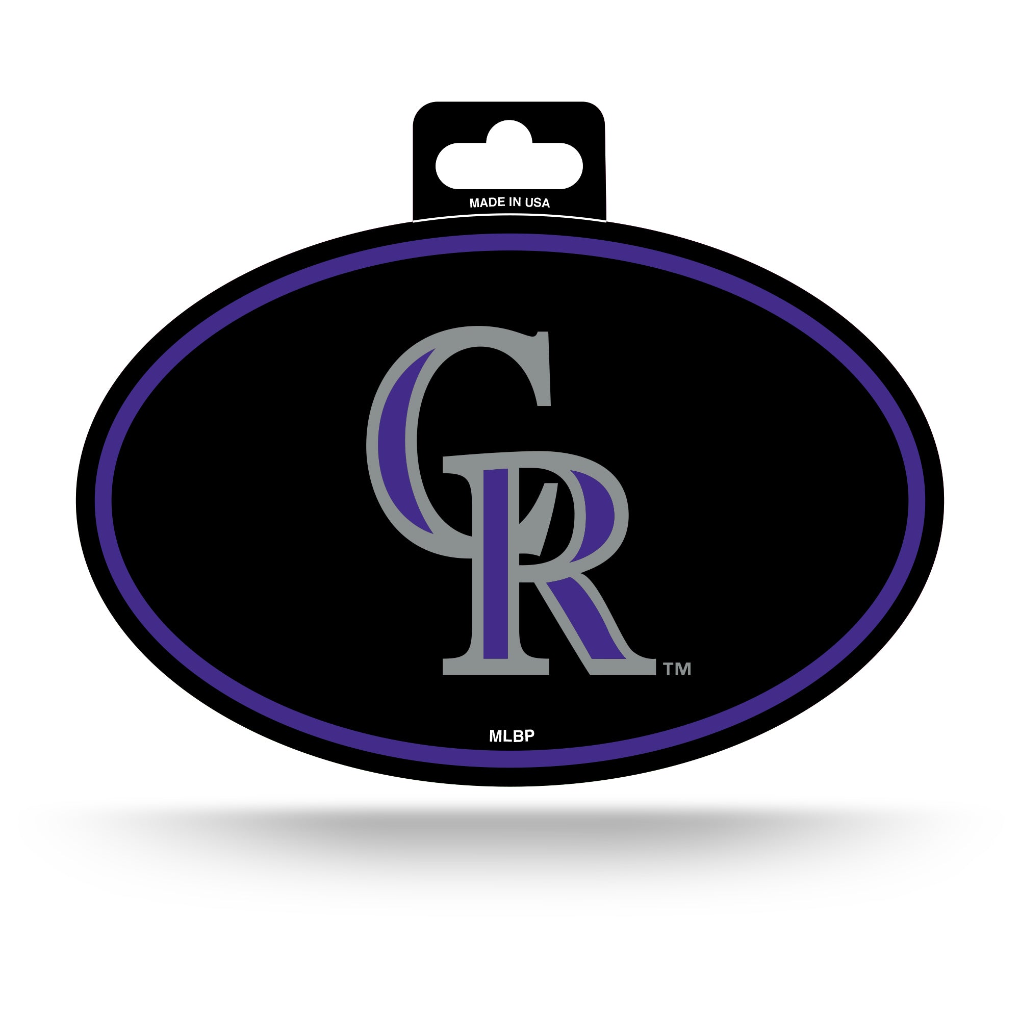 Colorado Rockies Oval Decal Full Color Sticker - 3.75 x 5.75 Inches - Officially Licensed
