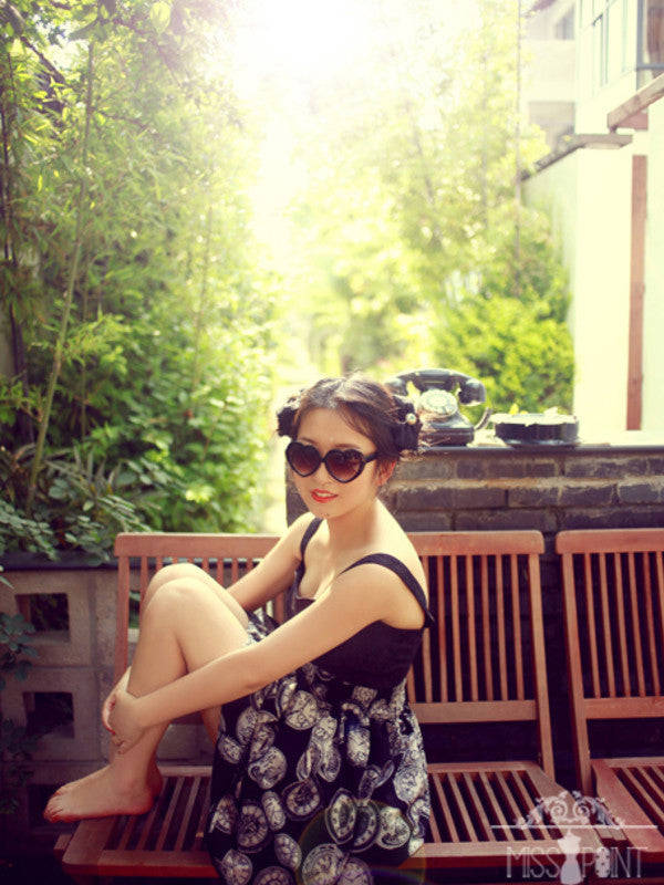 Timeless Pocket Watch Pattern Tutu Skirt - Handmade Custom Design