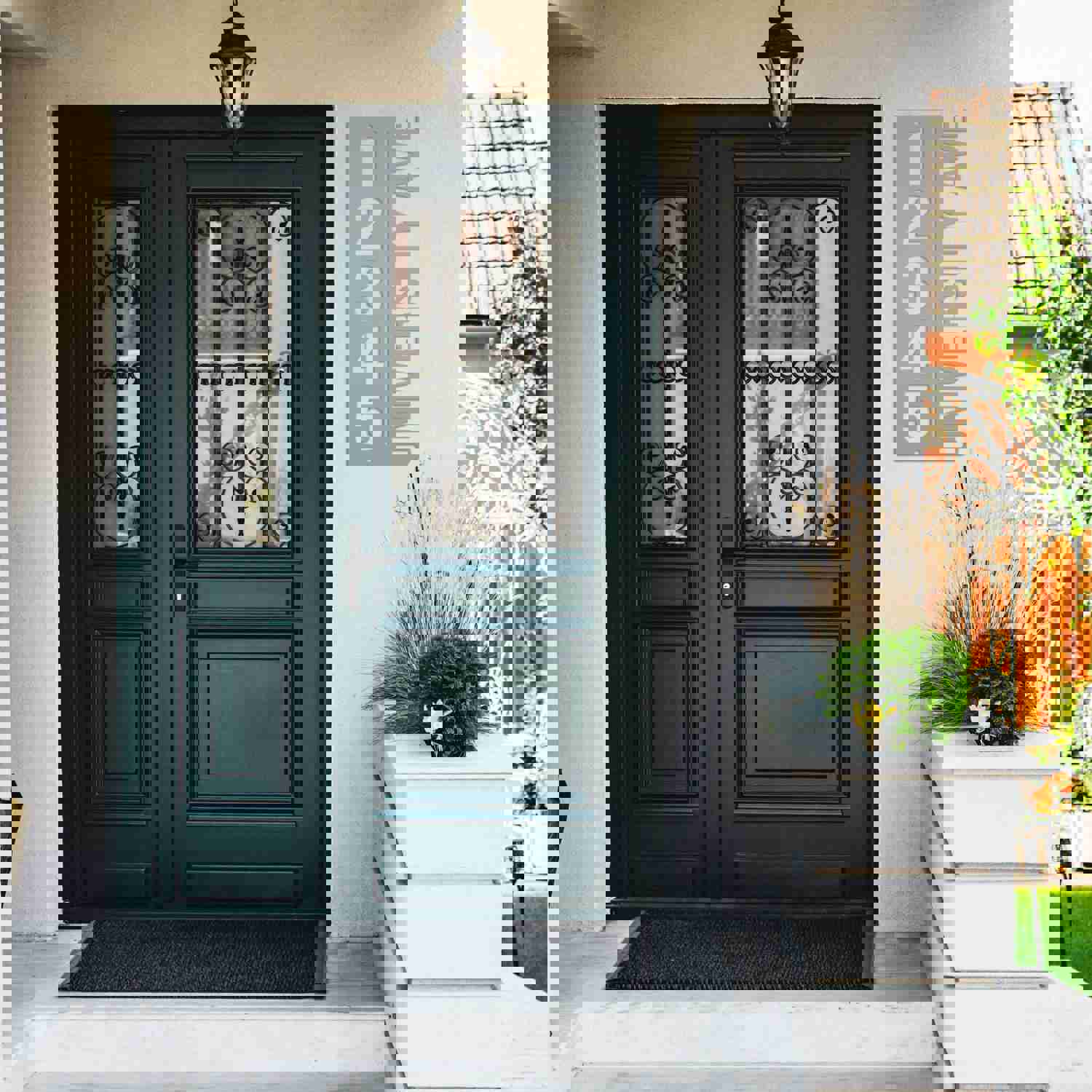 Personalized Vertical Address Metal Sign - Modern House Numbers, Perfect Housewarming & Wedding Gift