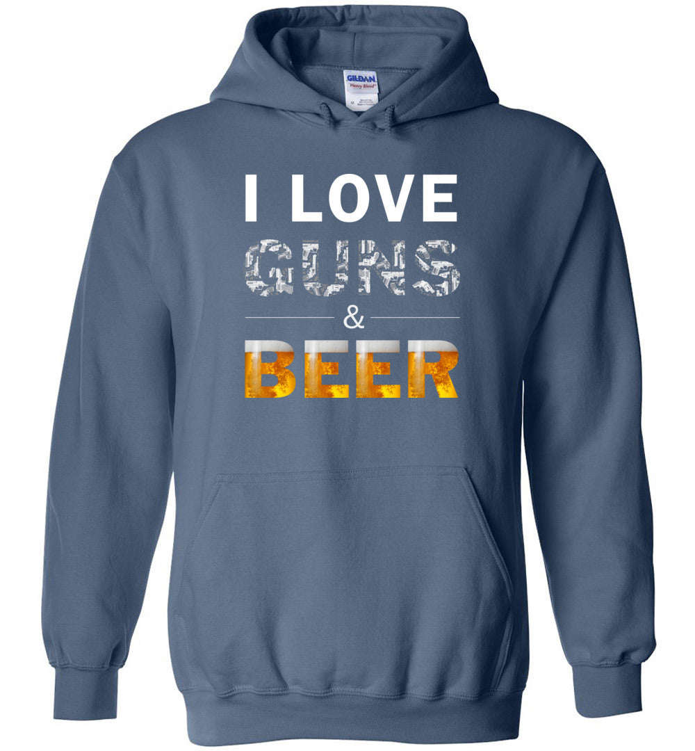 I Love Guns & Beer Men's Hoodie - Premium Quality & Unique Design