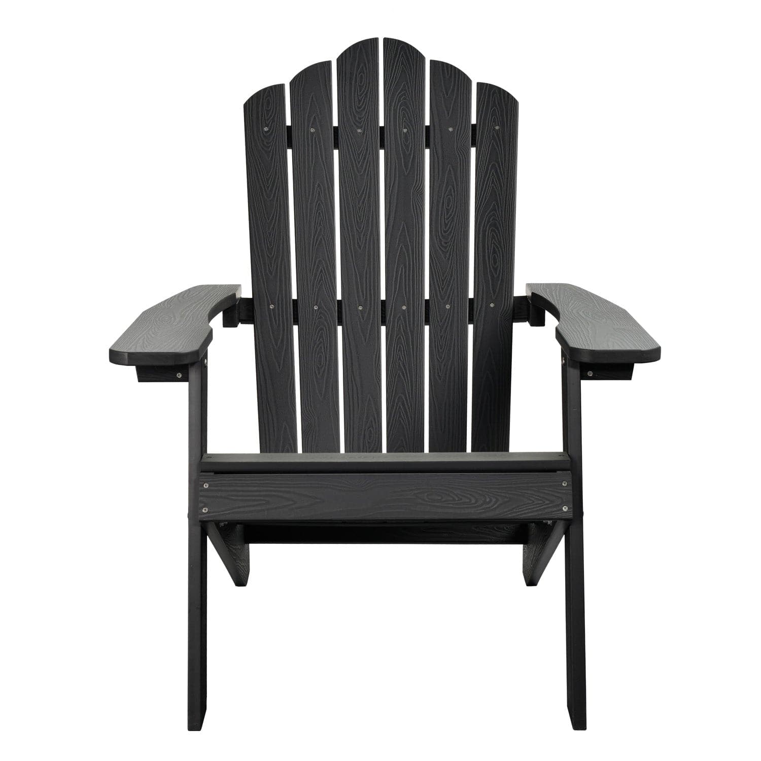 Ovios 3-Piece Outdoor Adirondack Chair Set with Dark Grey Fire Pit