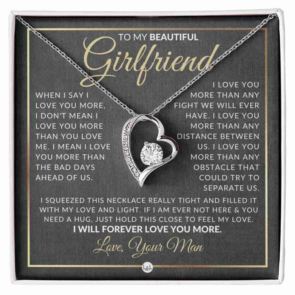 Romantic Open Heart Pendant Necklace - Perfect Gift for Girlfriend
