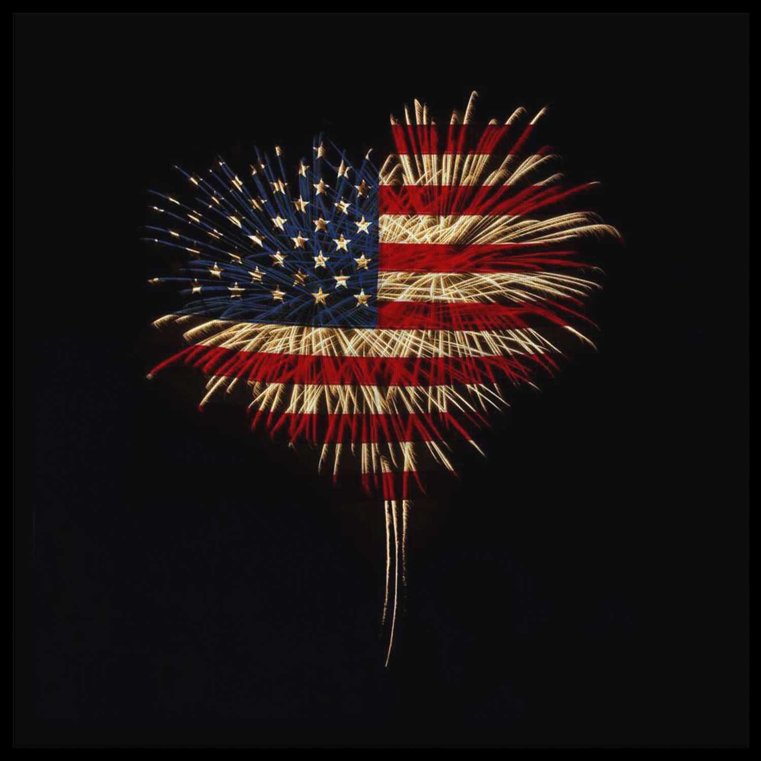 HEART FLAG - CANVAS ART