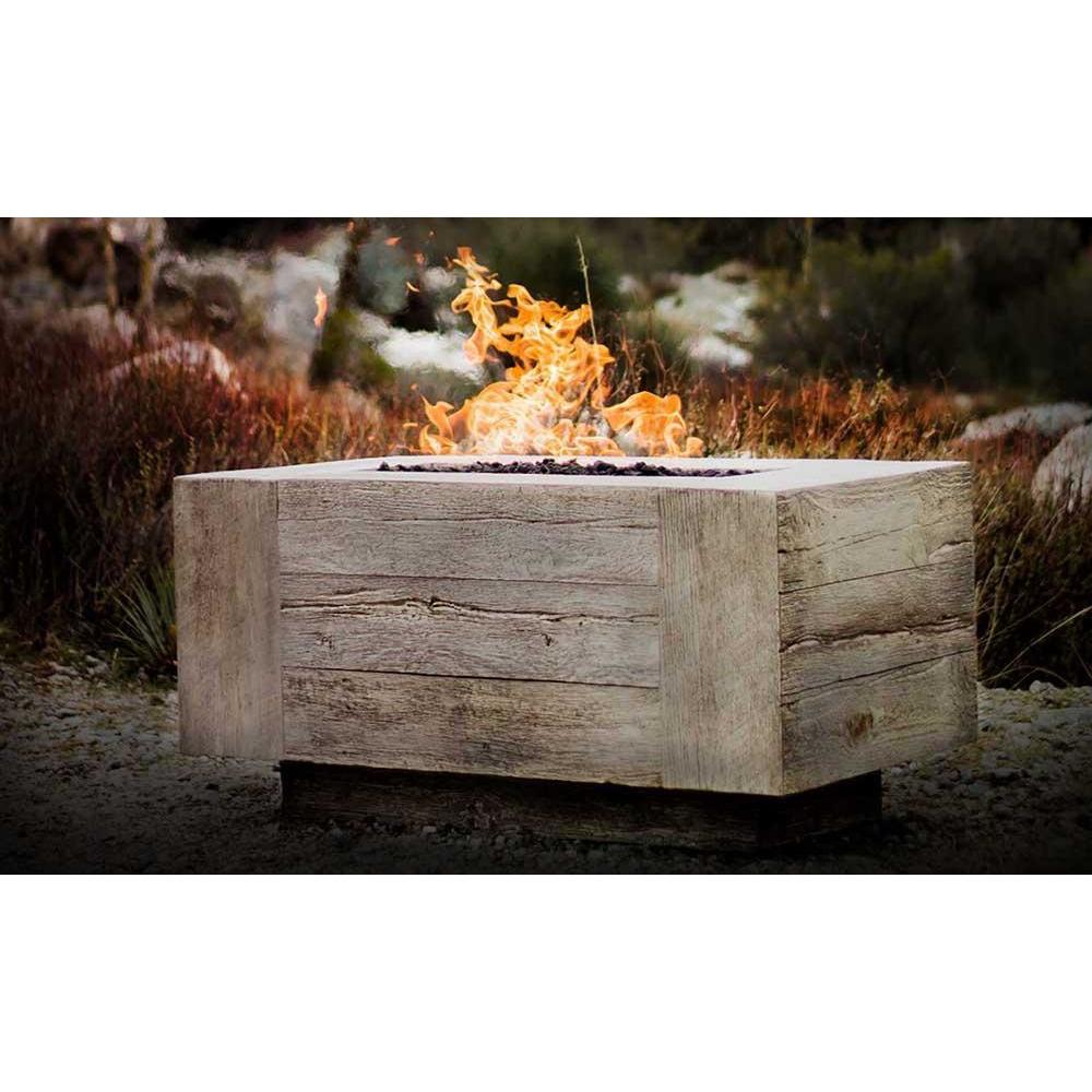Top Fires Catalina Rectangular GFRC Gas Fire Pit - Electronic Ignition
