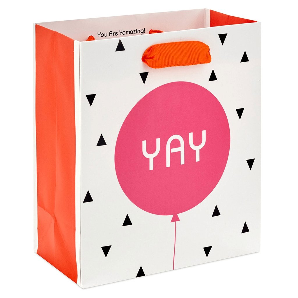 Hallmark 6.5 Yay Pink Balloon Small Gift Bag