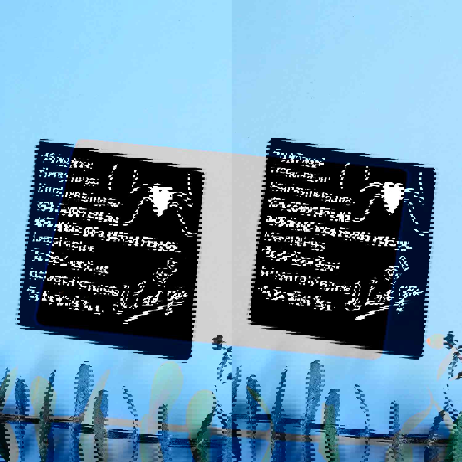 Romantic Wallet Insert Card for Husband, Boyfriend, Fiancé - Anniversary, Valentine's Day, Birthday Gift