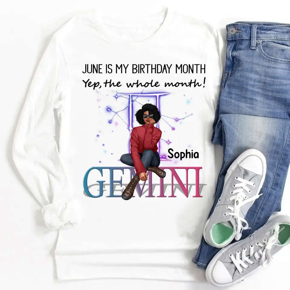 June Birthday Shirt - Custom Queen Born in June Tee for Women