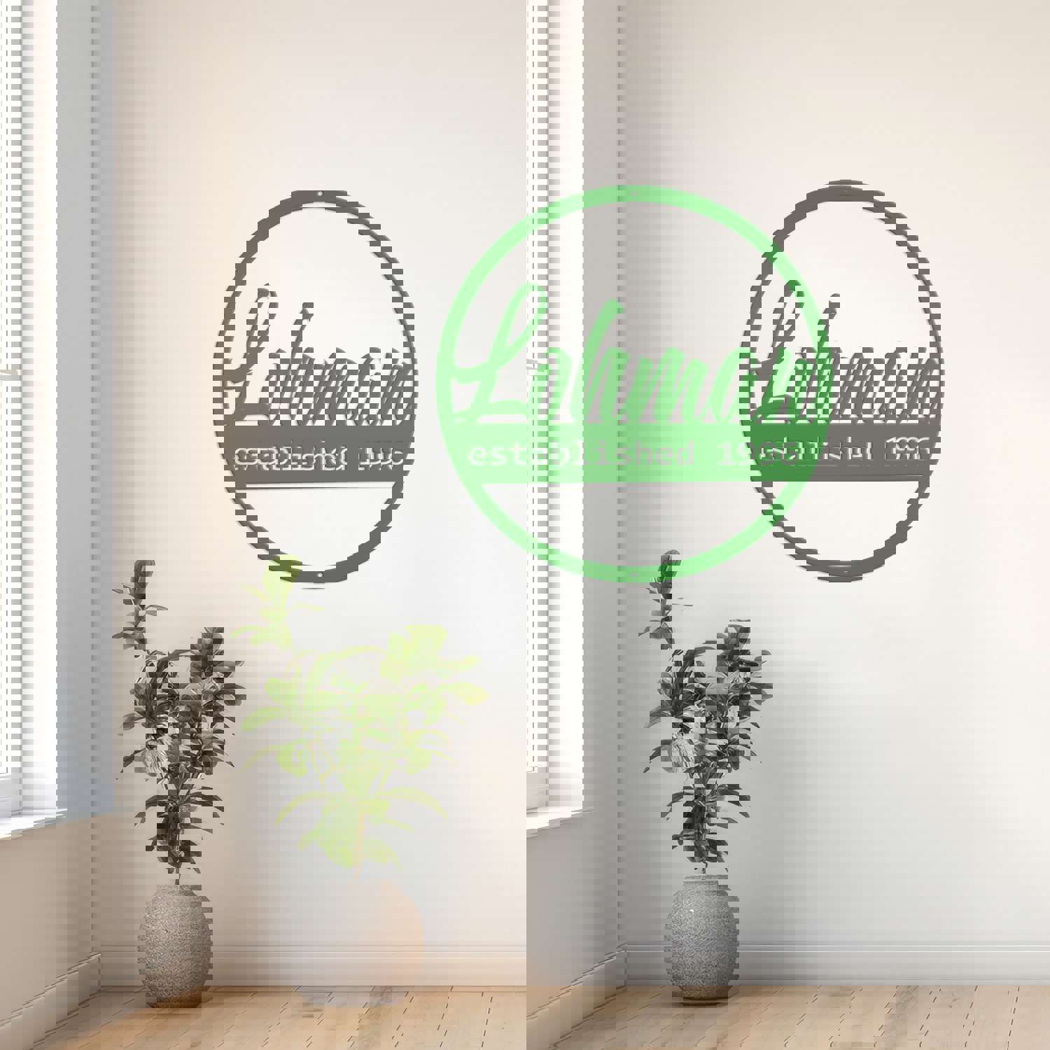 Personalized Family Name Monogram Sign - Custom Wall Decor for Home