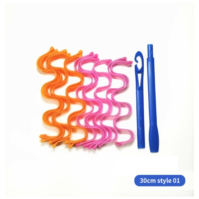 12PCS DIY Magic Hair Curler Set - 30CM/50CM Portable Hairstyle Roller Sticks for All Hair Types