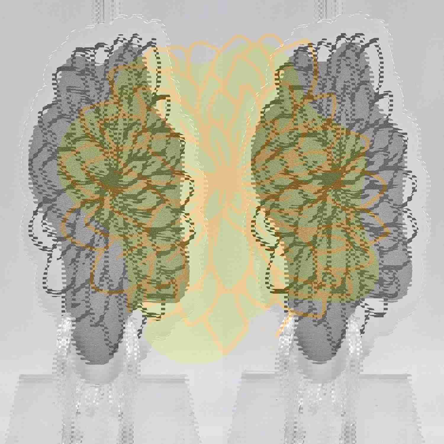 Gold Flowers & Trees Stickers - Water Resistant Vinyl