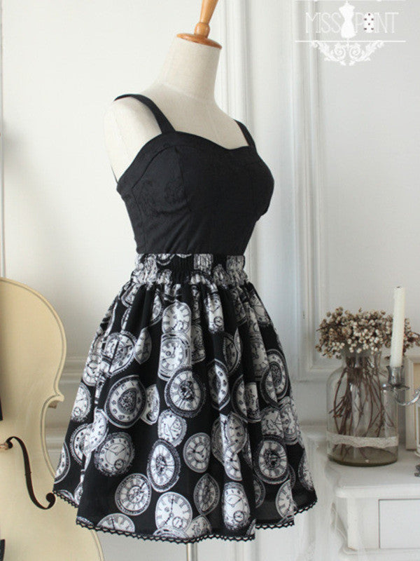 Timeless Pocket Watch Pattern Tutu Skirt - Handmade Custom Design