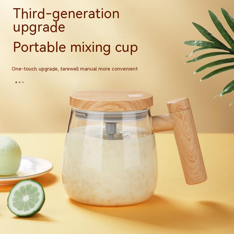 400ML Self Stirring Coffee Mug - Electric Mixing Glass Coffee Cup for Fast and Automatic Mixing