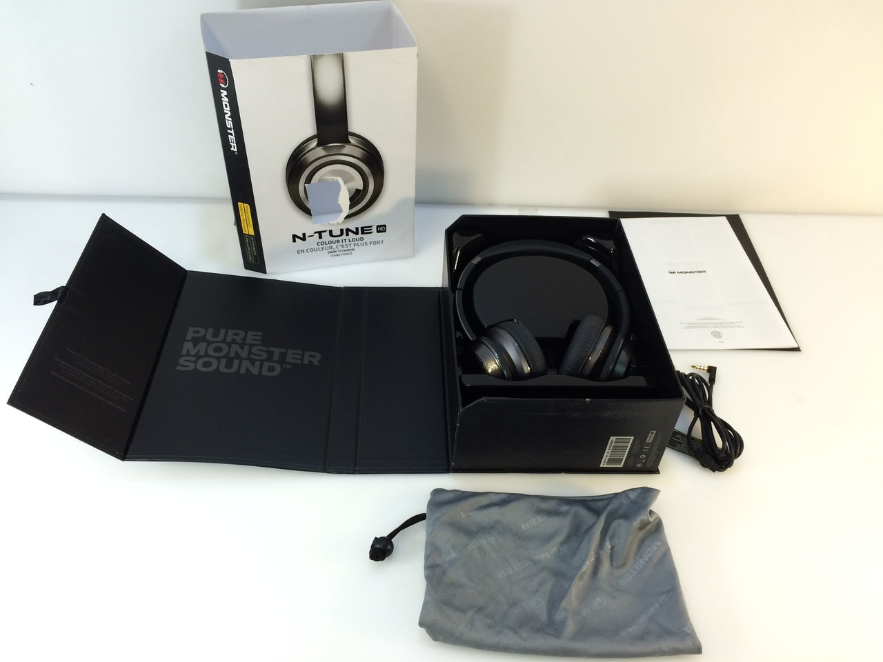 Monster 128579-00 NTune On-Ear Headphones, Pearl Grey