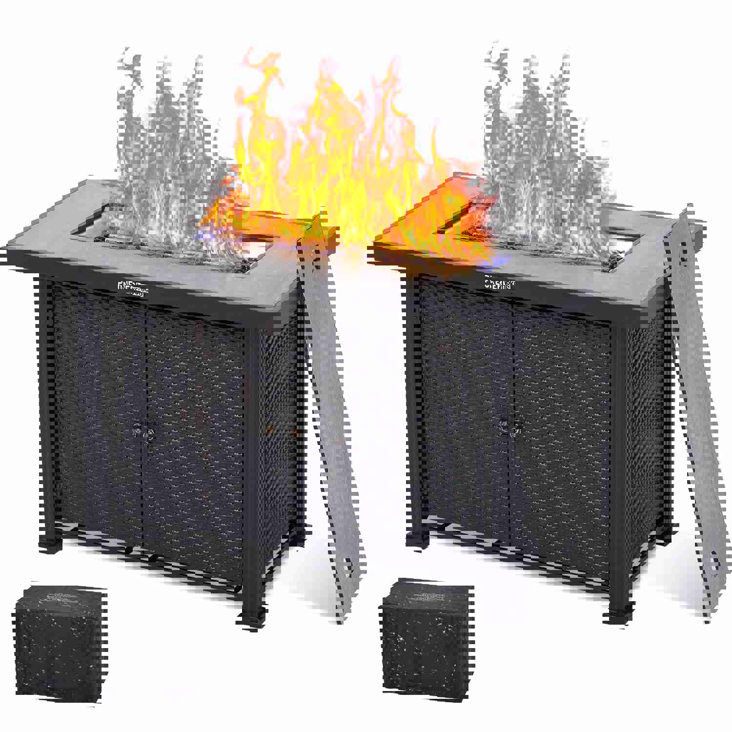 GARVEE PIONEERWORKS 44 Inch Propane Fire Pit Table with Double-Sided Cover