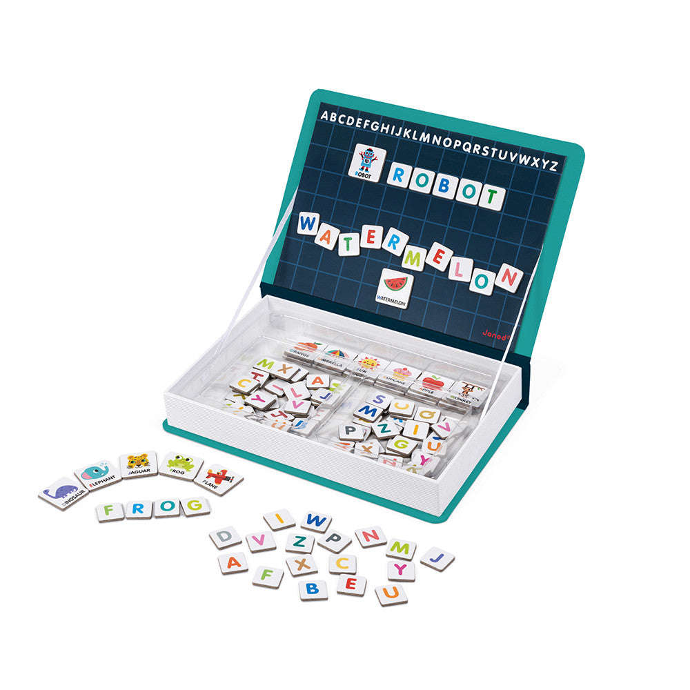 ENGLISH ALPHABET MAGNETIBOOK - 142 Magnetic Letters & Illustrations for Kids