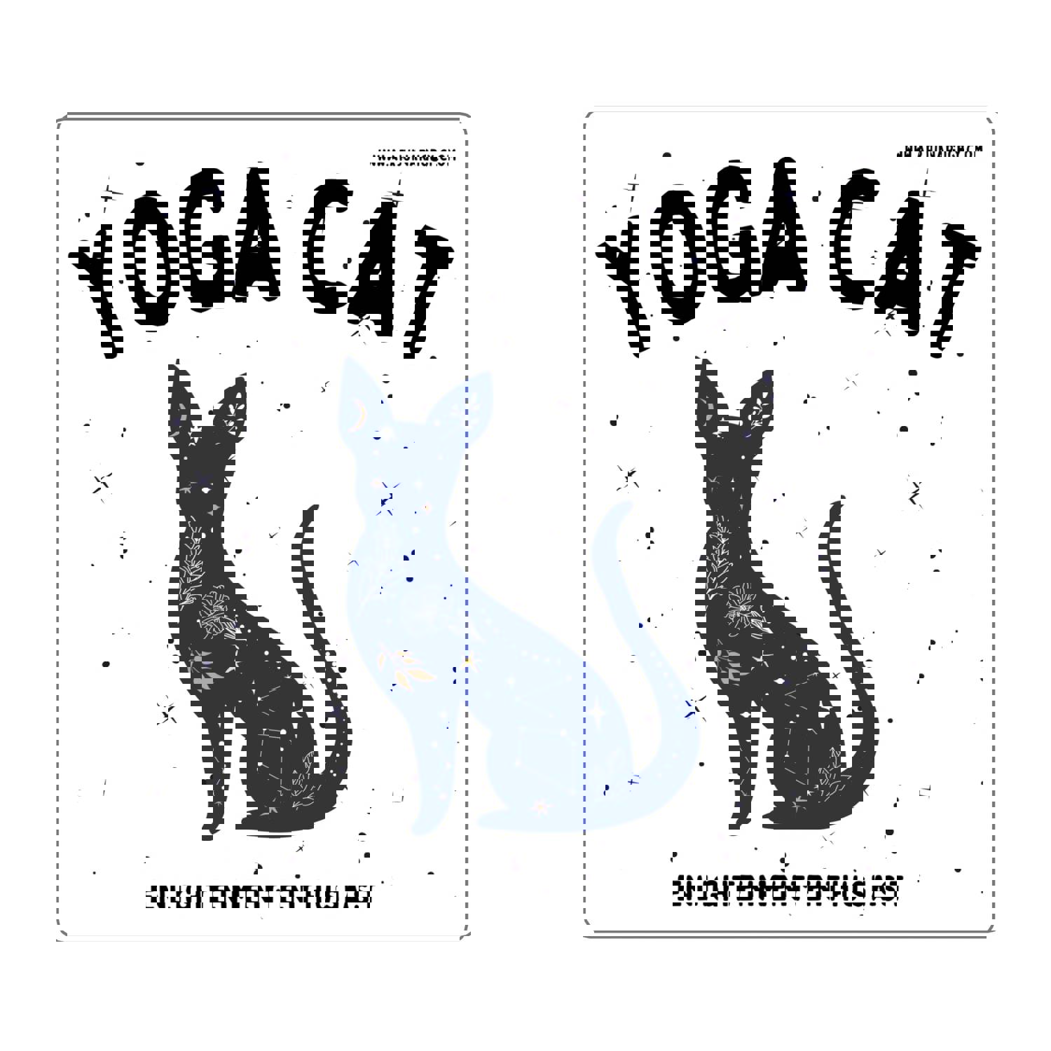 Yoga Cat (White) Sticker