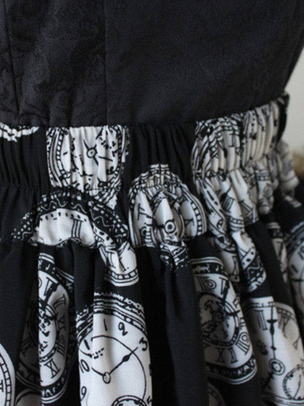 Timeless Pocket Watch Pattern Tutu Skirt - Handmade Custom Design
