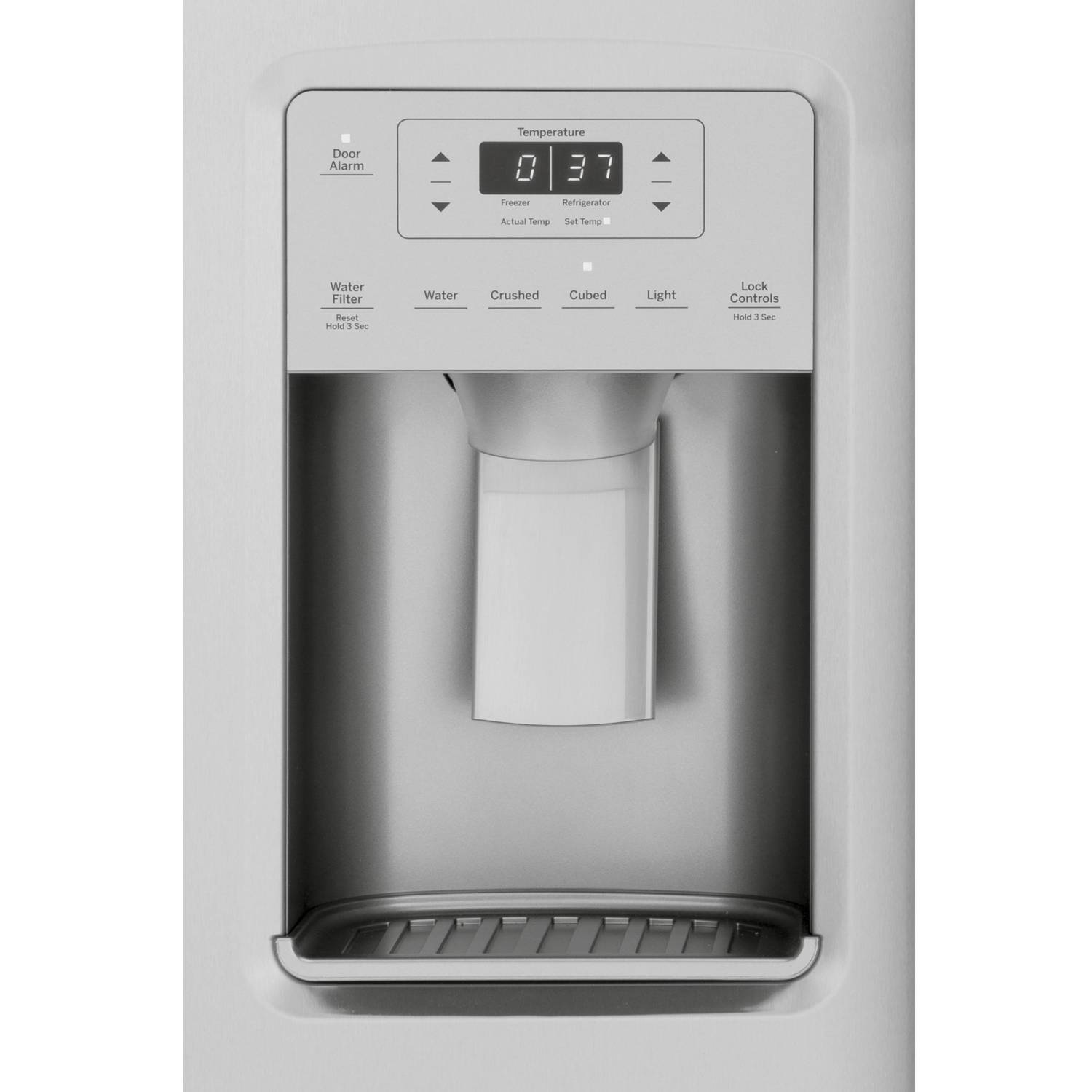 GE 36-inch Counter-Depth Side-by-Side Refrigerator with Water and Ice Dispenser