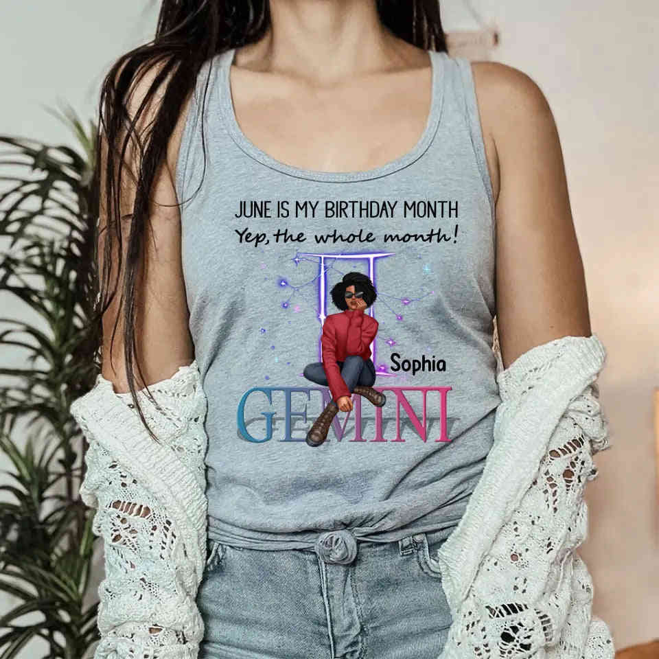 June Birthday Shirt - Custom Queen Born in June Tee for Women