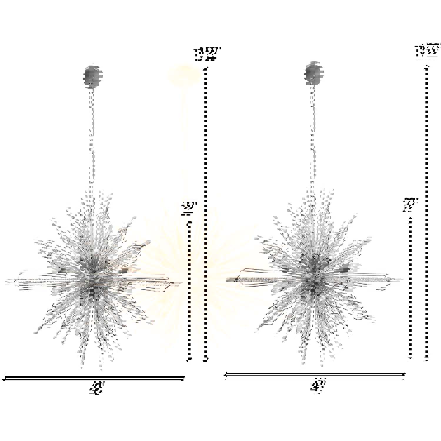 Orbital 20-Lt Oval Linear Pendant - Gold Dust