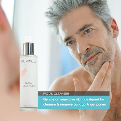 Pur-Well Living Ageless Skincare System (Facial Cleanser, Eye Cream, Moisturizer)